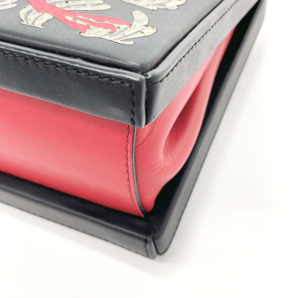 Loewe Postal Handbag Leather Python Black - image 6